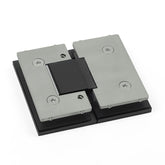 Forge Frameless Shower Hinge Heavy Duty Adjustable Glass to Glass 180 Degrees - Black